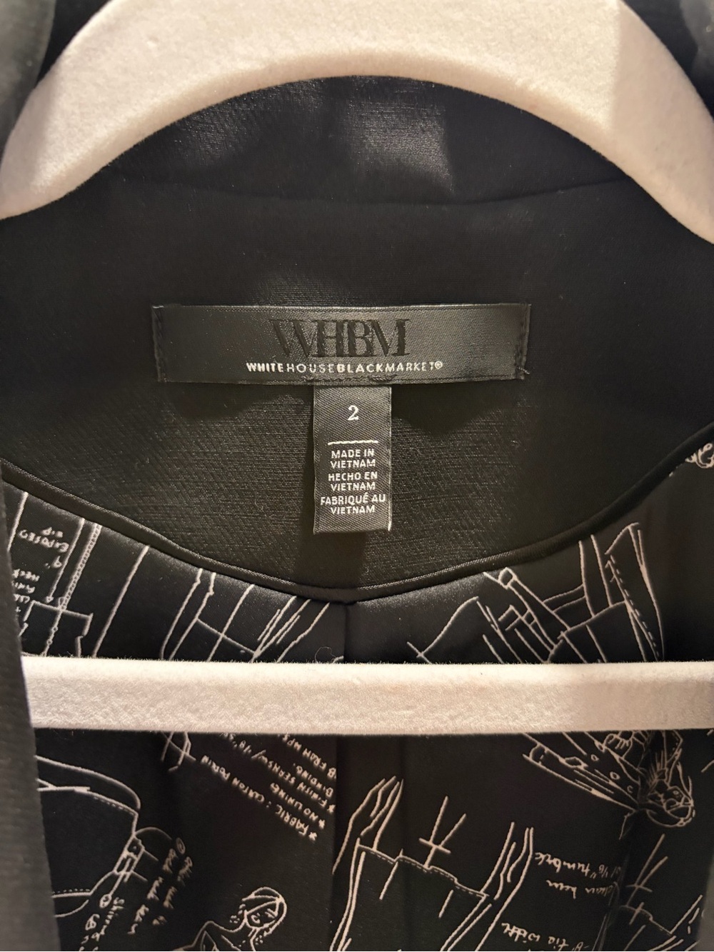 White House Black Market Black Blazer with White Trim - Picture 4 of 7